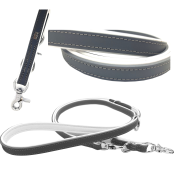 Smycz Dla Psa Składana Przepinana Regulowana Skórzana Mocna Długa 2m