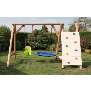 DREWNIANY PLAC ZABAW DO OGRODU MAGGIORE 2xHUŚTAWKA SUROWY SUPER-PLACE NEW!