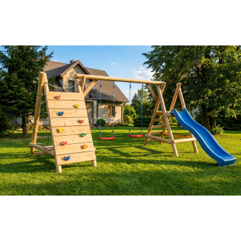 DREWNIANY PLAC ZABAW DO OGRODU MAGGIORE GNIAZDO KUBEŁEK SUROWY NOWOŚĆ