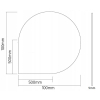 SZYBA 1000x1000mm HARTOWANA PODSTAWA POD PIEC KOMINEK 100x100cm ALIMAR