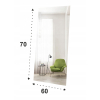 LUSTRO SREBRNE 70x60 SZLIF DO MONTAŻU + Gratis