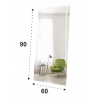 LUSTRO SREBRNE 90x60 SZLIF DO MONTAŻU + Gratis