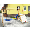 DREWNIANY PLAC ZABAW DLA DZIECI DO OGRODU UO 1X HUŚTAWKA 1X GNIAZDO SUROWY