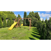 DREWNIANY PLAC ZABAW DO OGRODU 2xHUŚTAWKA SUROWA SUPER-PLACE 250/200