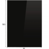 CZARNA SZYBA BLACHA POD KOMINEK HARTOWANA 80x100cm