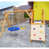 DREWNIANY PLAC ZABAW DO OGRODU DUO 1XHUŚTAWKA 1X KUBEŁEK IMPREGNOWANY!