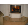 1000x300mm SZYBA HARTOWANA POD PIEC KOMINEK SZKŁO 30x100cm zaokrąglone rogi