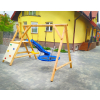 DREWNIANY PLAC ZABAW DO OGRODU WESOŁY PLAC DUO 2XHUŚTAWKA IMPREGNOWANY