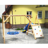 DREWNIANY PLAC ZABAW DO OGRODU DUO JUMBO 4 HUŚTAWKI IMPREGNOWANY