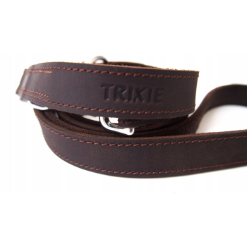 Smycz Skórzana Składana Szyta dla Psa TRIXIE 2cm/2m