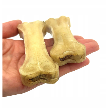 KOŚĆ NATURALNA PRZYSMAK DLA PSA ZE ŻWACZAMI 10cm/2 sztuki