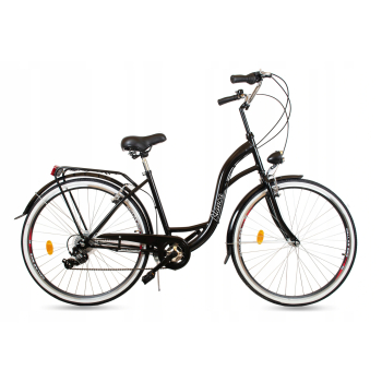 DAMSKI MIEJSKI ROWER 26 DAMKA ECO + KOSZ LEKKI 6B