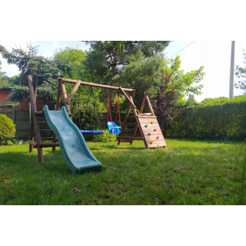 DREWNIANY PLAC ZABAW DO OGRODU WESOŁY PLAC AKCESORIA SUROWY SUPER-PLACE HIT