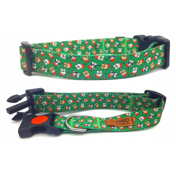 Obroża dla psa Świąteczna Zapinana Taśma 25mm/33-50cm Dino