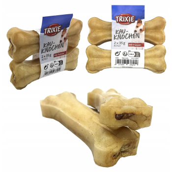 KOŚĆ NATURALNA PRZYSMAK DLA PSA ZE ŻWACZAMI 10cm/2 sztuki