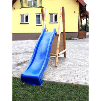 DREWNIANY PLAC ZABAW DO OGRODU ŚCIANKA SOLO ZE ŚLIZGIEM IMPREGNOWANA