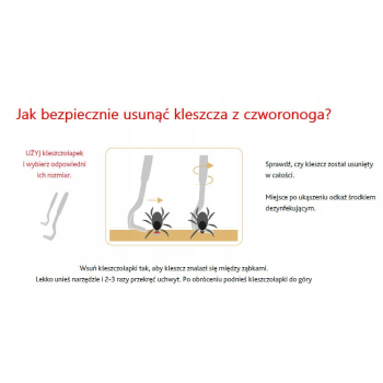 Szczypce Pęseta Haczyki Do Usuwania Kleszczy 3szt.
