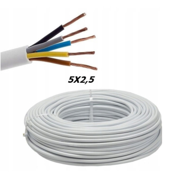 PRZEWÓD KABEL GIĘTKI GUMOWY NA PRZEDŁUŻACZ 20metrów 5x2,5
