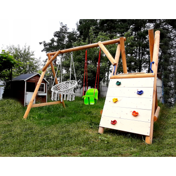 DREWNIANY PLAC ZABAW DO OGRODU WESOŁY PLAC PICCOLO SUPER-PLACE SUROWY