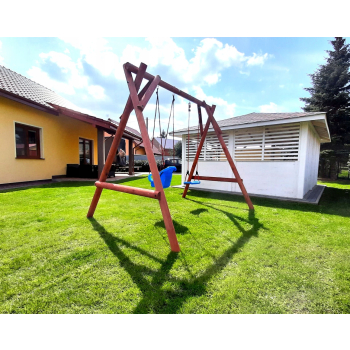 DREWNIANY PLAC ZABAW DO OGRODU MEGAJUMBO GNIAZDO KUBEŁEK DREWNO SUROWE