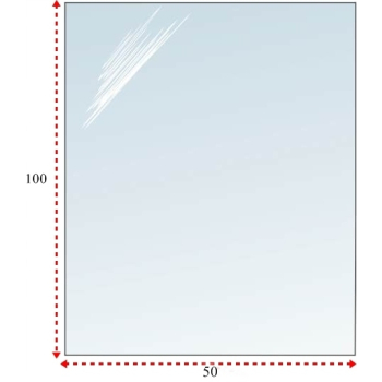 SZYBA PODSTAWA POD KOMINEK HARTOWANA SZKŁO 100X50
