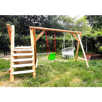 DREWNIANY PLAC ZABAW DO OGRODU WESOŁY PLAC PICCOLO SUPER-PLACE SUROWY