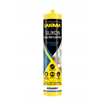Silikonowy klej do luster 300 ml 100% bezrozpuszczalnikowy bezbarwny klej
