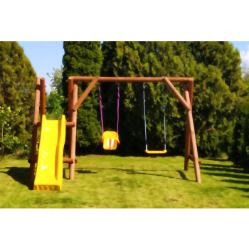 DREWNIANY PLAC ZABAW DO OGRODU WESOŁY PLAC LARGO SUROWY NOWOŚĆ SUPER-PLACE