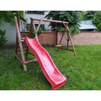DREWNIANY PLAC ZABAW DO OGRODU MINI BEZ AKCESORIÓW SUROWY 330/200 NOWOŚĆ!