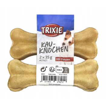 KOŚĆ NATURALNA PRZYSMAK DLA PSA ZE ŻWACZAMI 10cm/2 sztuki