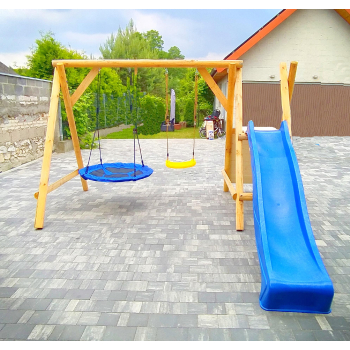 DREWNIANY PLAC ZABAW DO OGRODU WESOŁY PLAC DUO NOWOŚĆ SUPER-PLACE 320/200