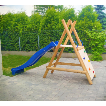 DREWNIANY PLAC ZABAW DO OGRODU ŚCIANKA SOLO ŚLIZG DREWNO SUROWE! PRODUCENT!
