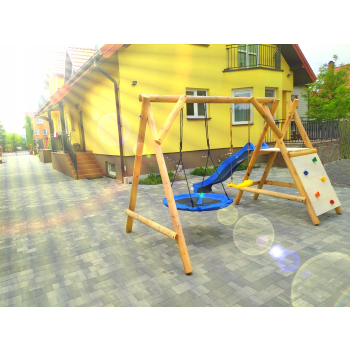 DREWNIANY PLAC ZABAW DO OGRODU WESOŁY PLAC DUO NOWOŚĆ SUPER-PLACE 320/200