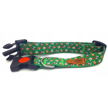 Obroża dla psa Świąteczna Zapinana Taśma 25mm/33-50cm Dino