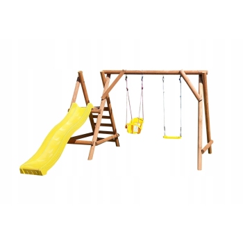 DREWNIANY PLAC ZABAW DO OGRODU MINI BEZ AKCESORIÓW SUROWY 330/200 NOWOŚĆ!