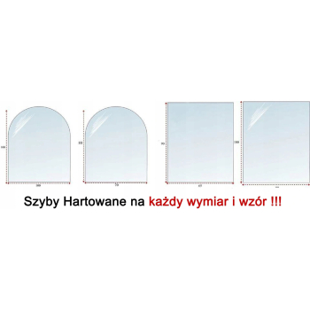 CZARNA SZYBA BLACHA POD KOMINEK HARTOWANA 50x100cm