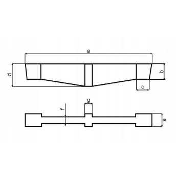 RUSZT BELKOWY ŻELIWNY SZTABKOWY 32 CM DO PIECA
