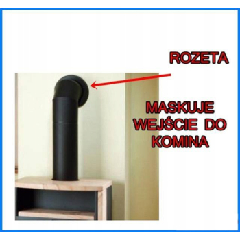 ROZETA KOMINKOWA STALOWA ŚCIENNA ŻAROODPORNA 120m