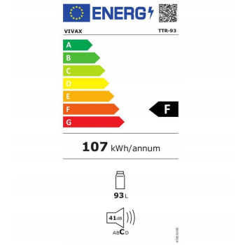 Lodówka jednodrzwiowa Vivax TTL-93