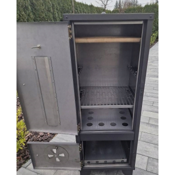 WĘDZARNIA METALOWA DOMOWA OGRODOWA GRILL PALENISKO WĘDZARKA STALOWA +gratis