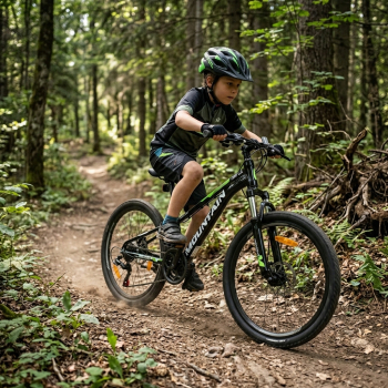 ROWER GÓRSKI MTB 24 CALI NA KOMUNIĘ AMORTYZACJA HAMULCE TARCZOWE 130-145cm