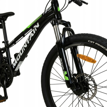ROWER GÓRSKI MTB 24 CALI NA KOMUNIĘ AMORTYZACJA HAMULCE TARCZOWE 130-145cm