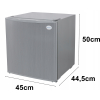 MAŁA LODÓWKA BIUROWA HOTELOWA MINIBAR CHŁODZIARKA NA DZIAŁKĘ 51cm inox