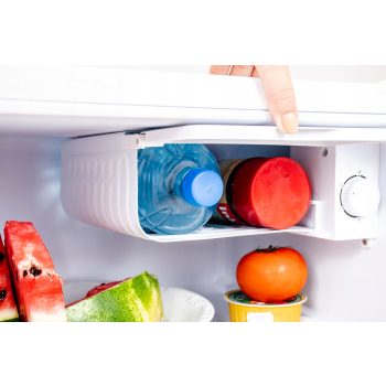 MAŁA LODÓWKA BIUROWA HOTELOWA MINIBAR CHŁODZIARKA NA DZIAŁKĘ 51cm inox