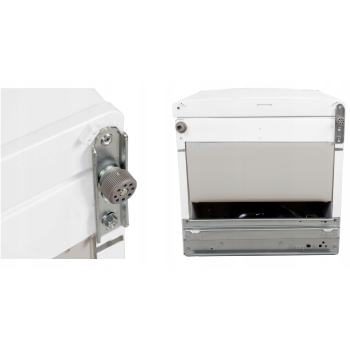 MAŁA LODÓWKA BIUROWA HOTELOWA MINIBAR CHŁODZIARKA NA DZIAŁKĘ 51cm inox