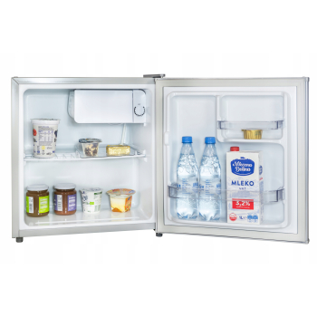 MAŁA LODÓWKA BIUROWA HOTELOWA MINIBAR CHŁODZIARKA NA DZIAŁKĘ 51cm inox
