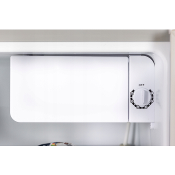 MAŁA LODÓWKA BIUROWA HOTELOWA MINIBAR CHŁODZIARKA NA DZIAŁKĘ 51cm inox