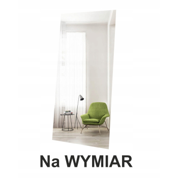 LUSTRO SREBRNE do łazienki 80x60 SZLIF DO MONTAŻU + Gratis zawieszki