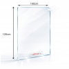 SZYBA HARTOWANA POD PIEC KOMINEK SZKŁO 100x120cm PROSTOKĄT 1200x1000mm