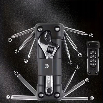 Multitool Rowerowy Klucze do Naprawy Wielofunkcyjny Zestaw Narzędzi 13w1